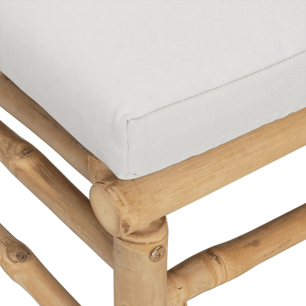Set Salotto da Giardino 12pz con Cuscini Grigio Chiaro Bambù 3155099