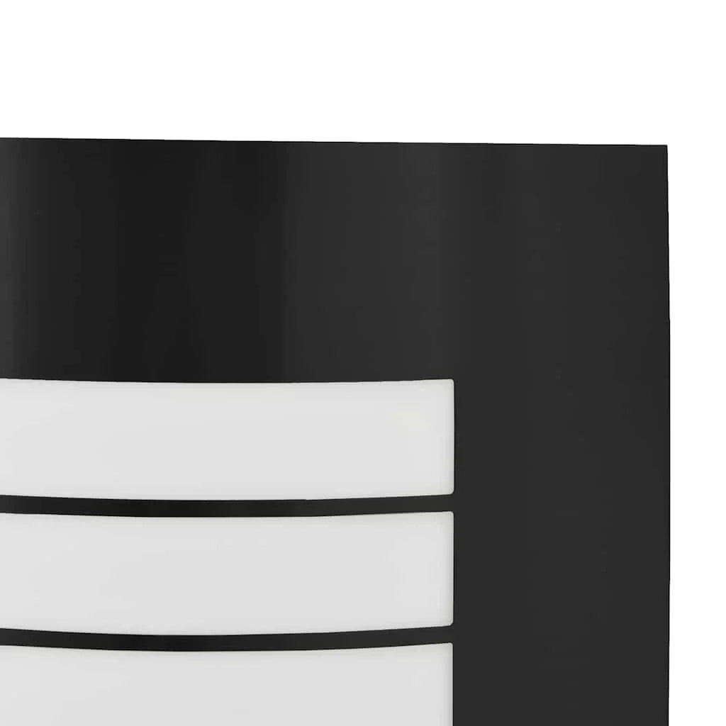 Applique da esterno rettangolare con sensore di movimento 23,5 x 9 x 26 cm acciaio inox nero 02_0056521