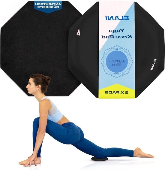Kniecuscini per yoga (2 pezzi) - extra spessi e comodi con superficie antiscivolo - perfetti per l'uso in movimento - cuscinetti per ginocchia yoga - cuscinetti ginocchia per attività sportive - accessori per mini yoga mat e pilates