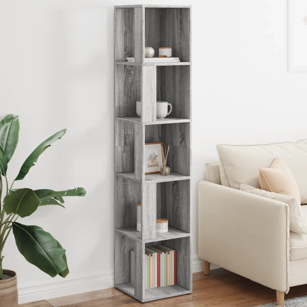 Scaffale Angolare Grigio Sonoma 33x33x164,5cm Legno Multistrato 816027