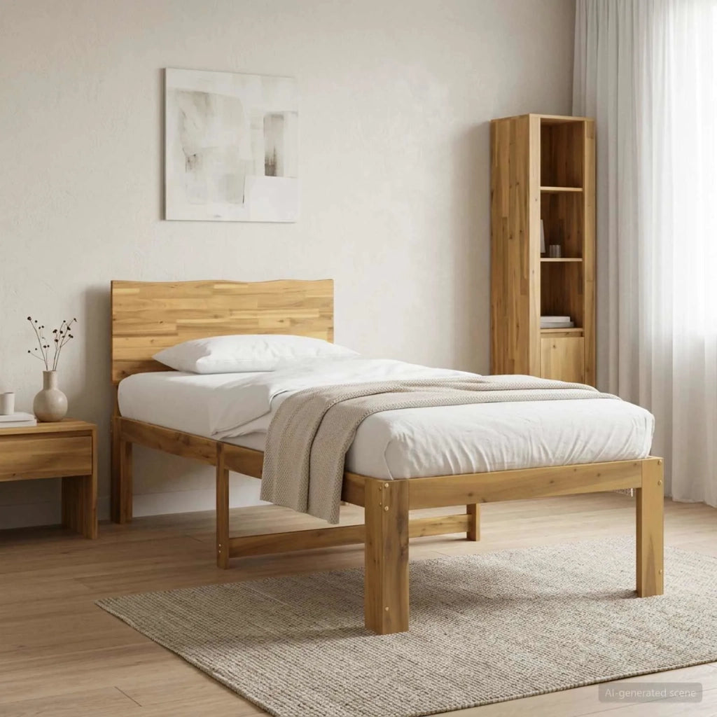 Letto Singolo con Testiera ROSTOCK Bianco 75 x 190 cm 903397