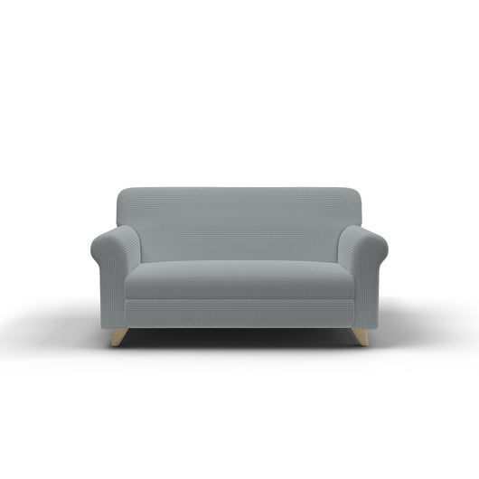 Copridivano Elasticizzato 2 Posti in Poliestere Leslie Grigio Chiaro