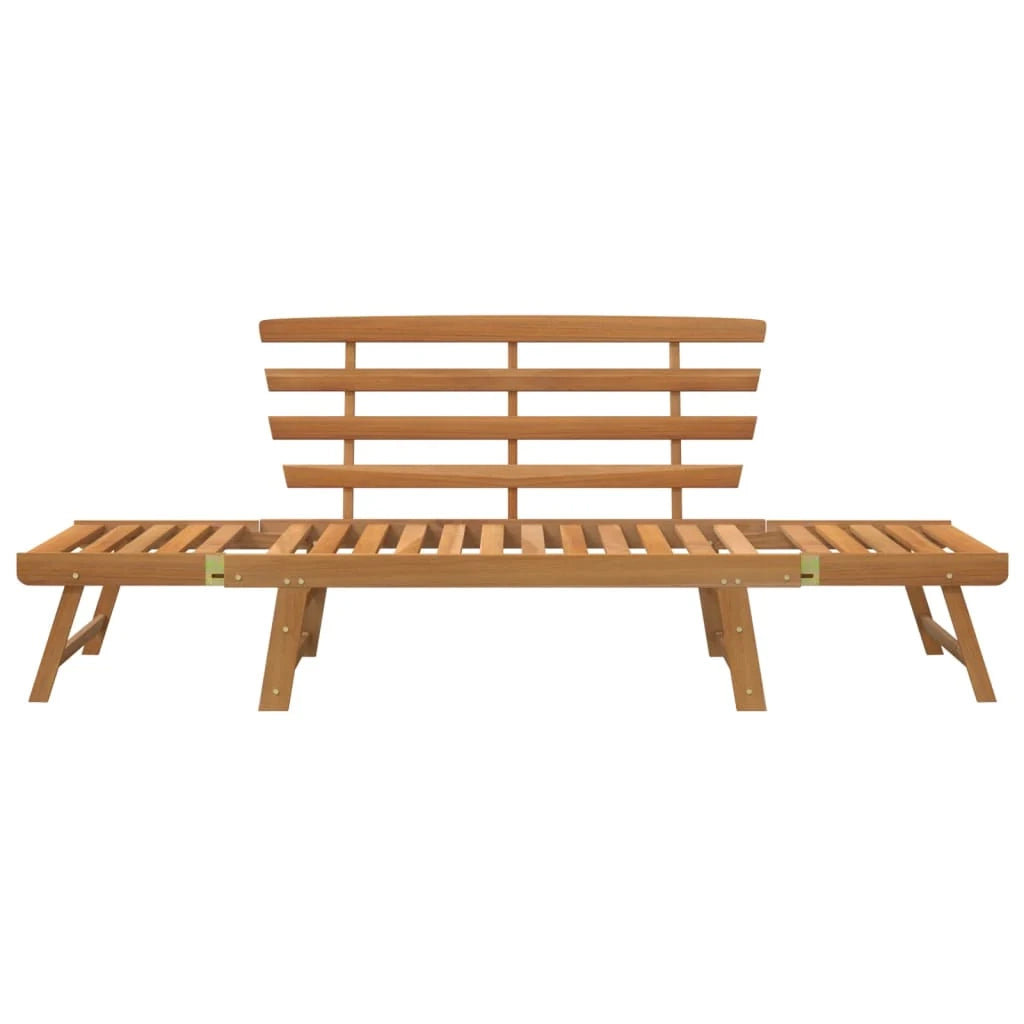 Panca da giardino 2 in 1 mobili da esterno per patio terrazza 190 cm legno massello di acacia 02_0011295