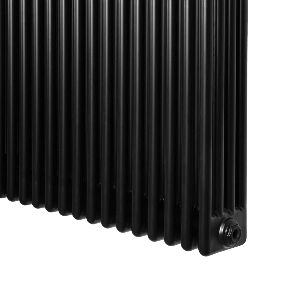 Radiatore Tradizionale 4 Colonne Orizzontale Riscaldamento Nero 600x1010 mm
