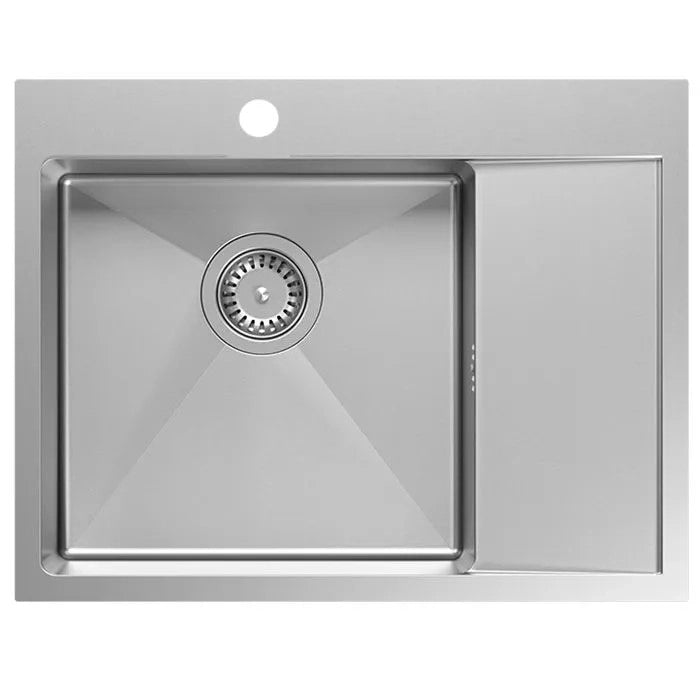 Lavello In Acciaio Russel 116 Brush Nickel Ventricolo sinistro