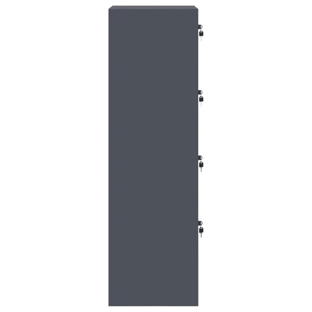 Armadio per File con cassetto Antracite 45,5 x 42 x 139 cm