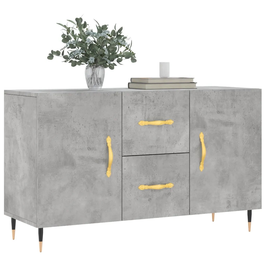 Credenza-Buffet-Armadio da cucina Grigio Cemento 100x36x60 cm in Legno Multistrato 532289