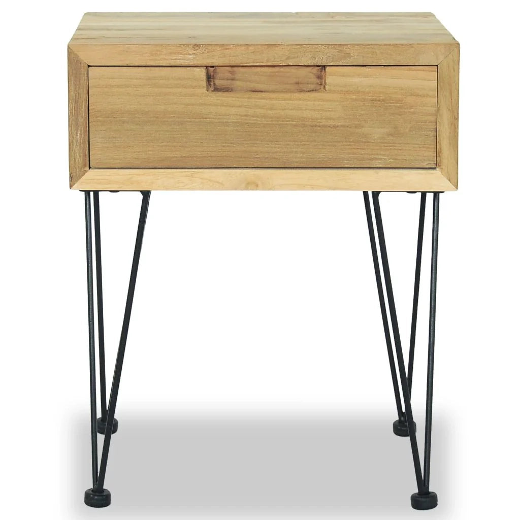 Comodino, cassettiera, mobile per camera da letto, 40 x 30 x 50 cm, teak 1402043