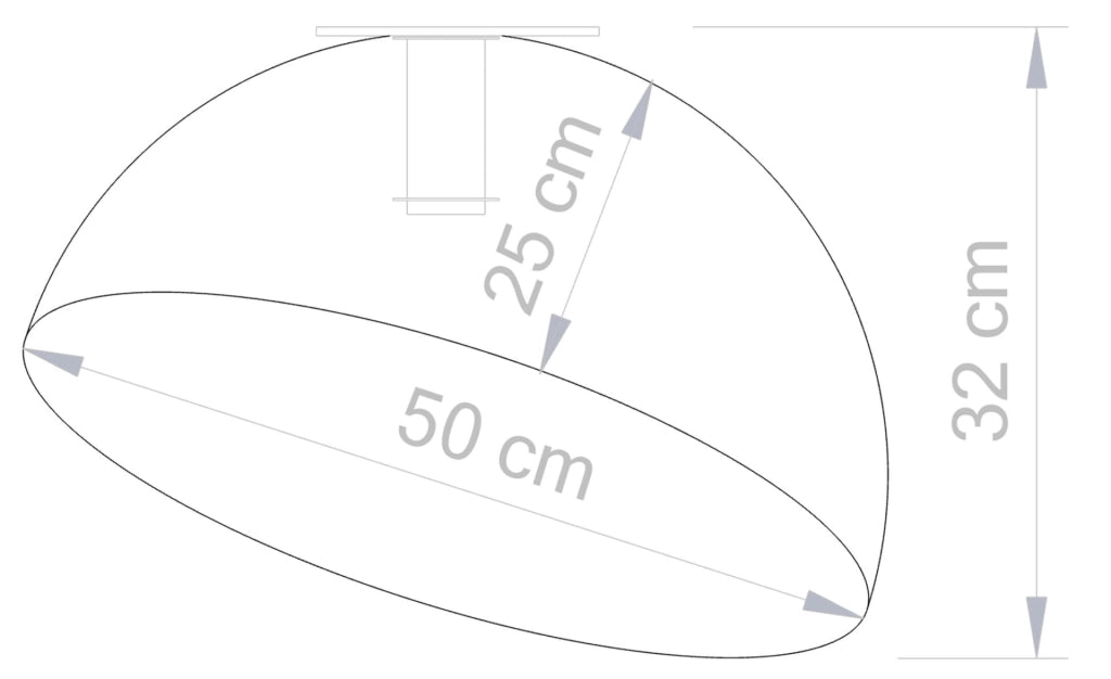 Plafoniera cupola decorativa Sfera Sigma nera/rame 50cm E27