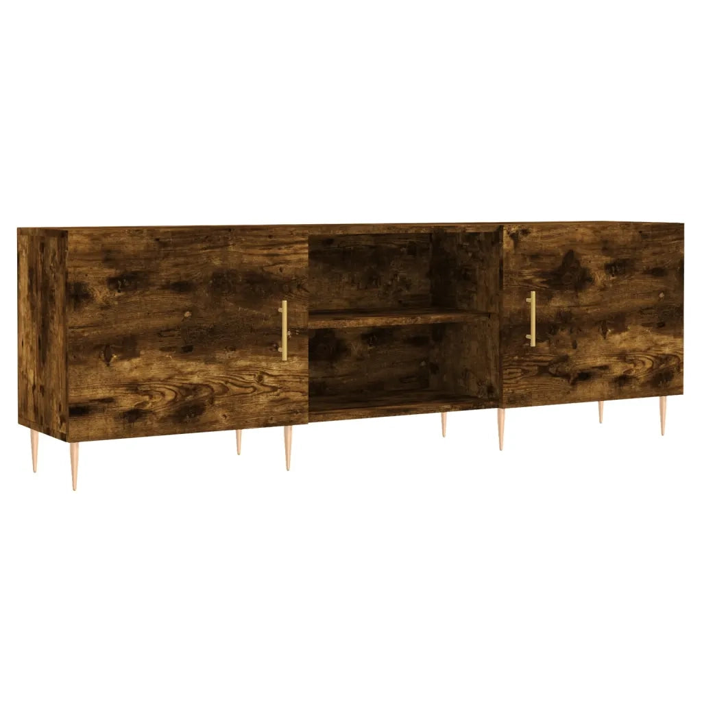 Mobile Porta TV-Mobile per TV-Credenza TV Rovere Fumo 150x30x50 cm in Legno Multistrato 480426