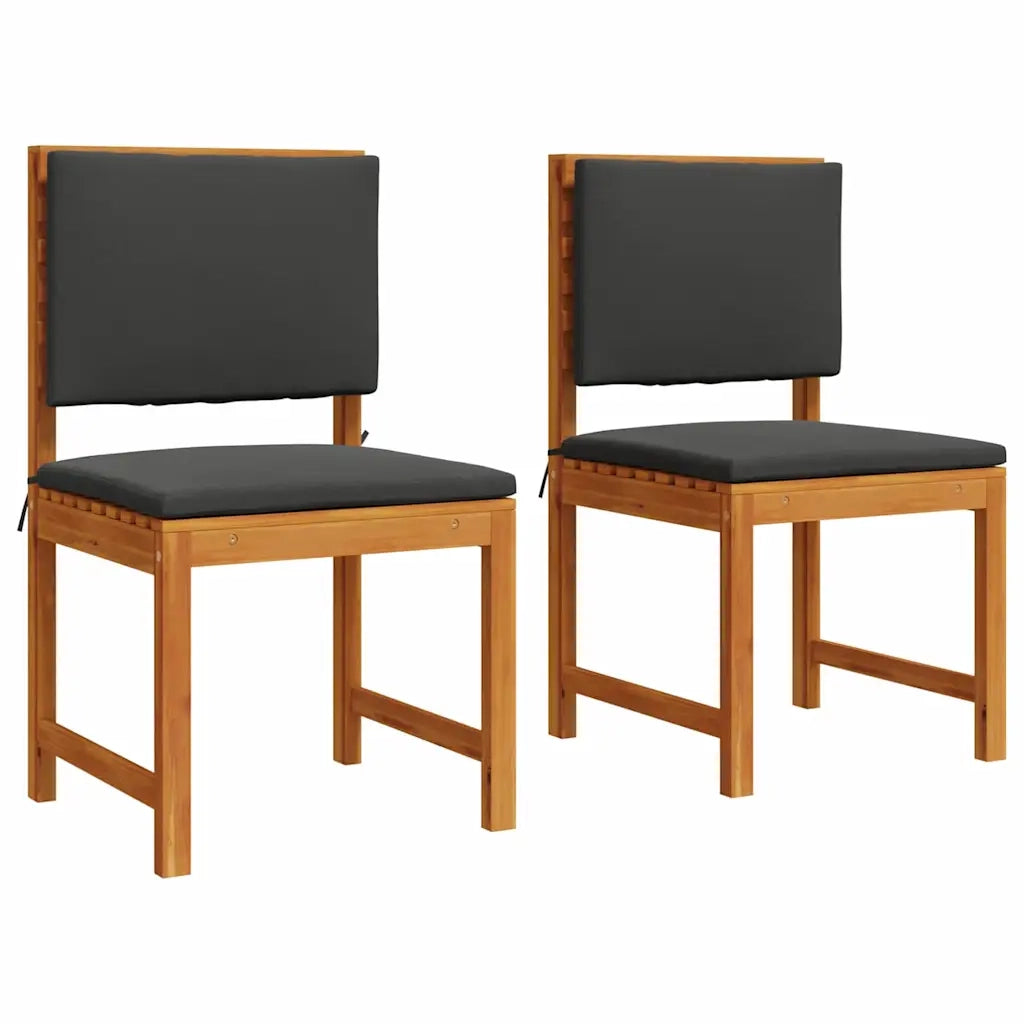 Sedia da Giardino 2 pcs Marrone Legno massello di acacia 4107156