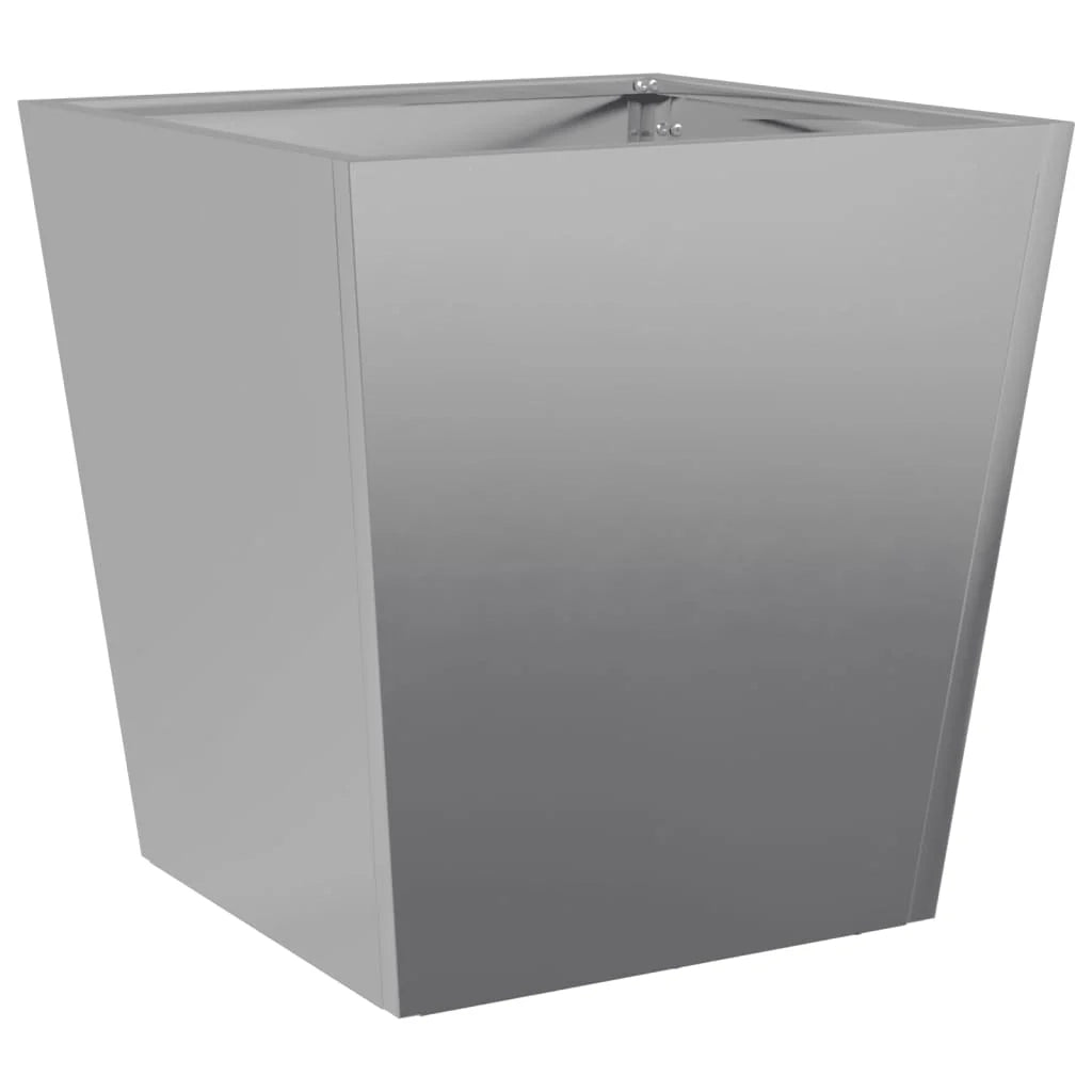 Fioriera rialzata per piante fiori terrazza giardino 40 x 40 x 40 cm acciaio inox grigio 02_0037546