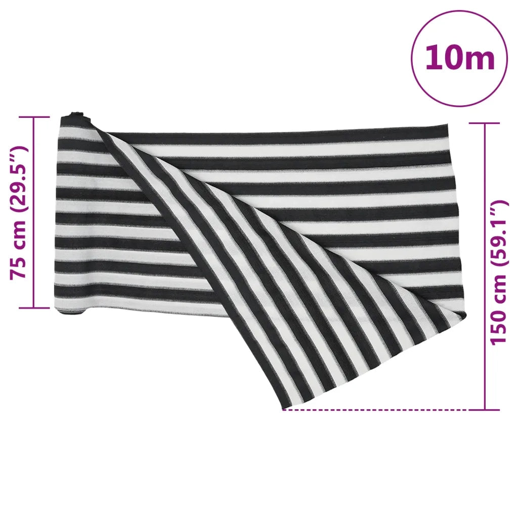 Rete per Privacy Antracite e Bianca 1,5x10 m in HDPE 195 g/m2 CFW9552647