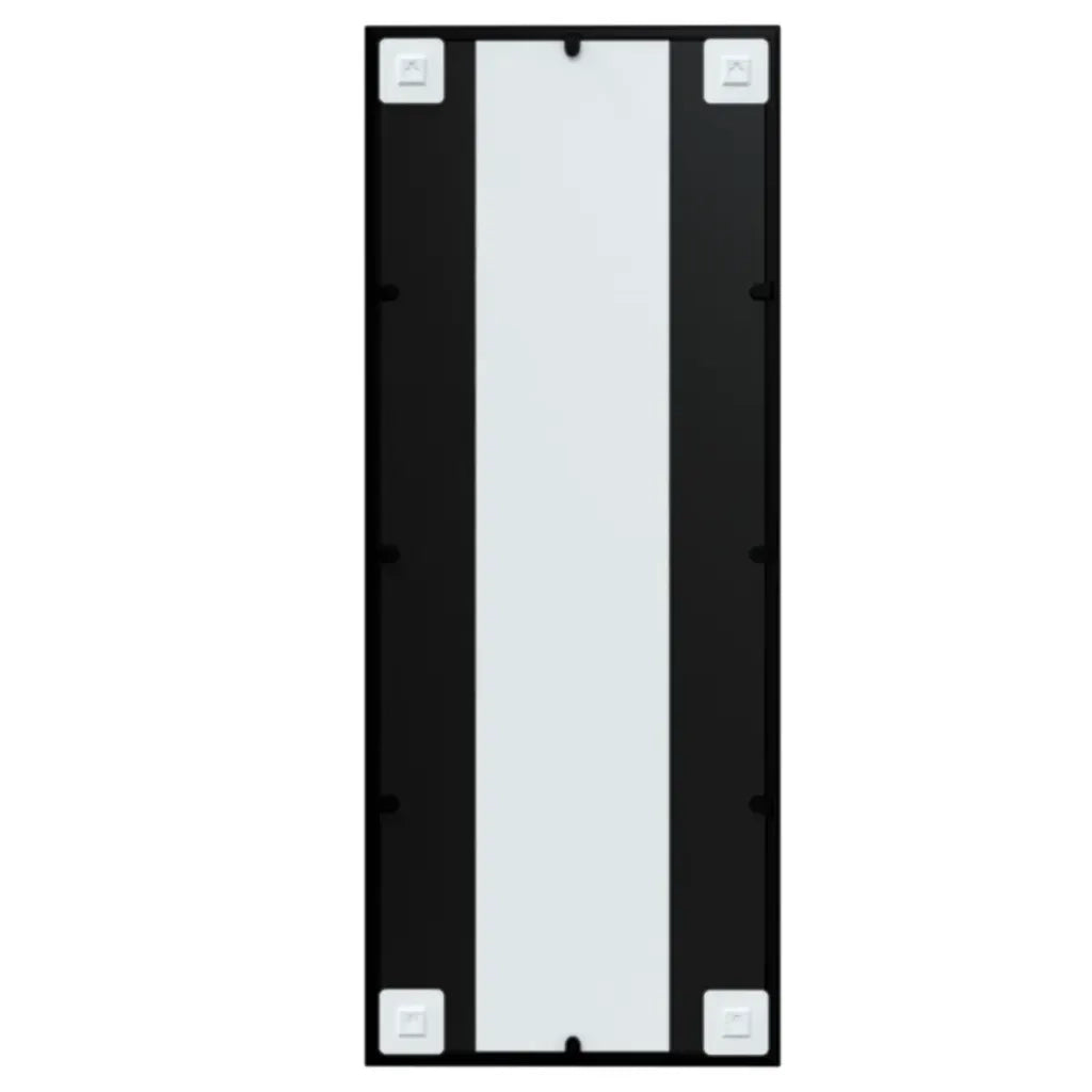 Specchio da Parete Nero 100x40 cm in Metallo 342208