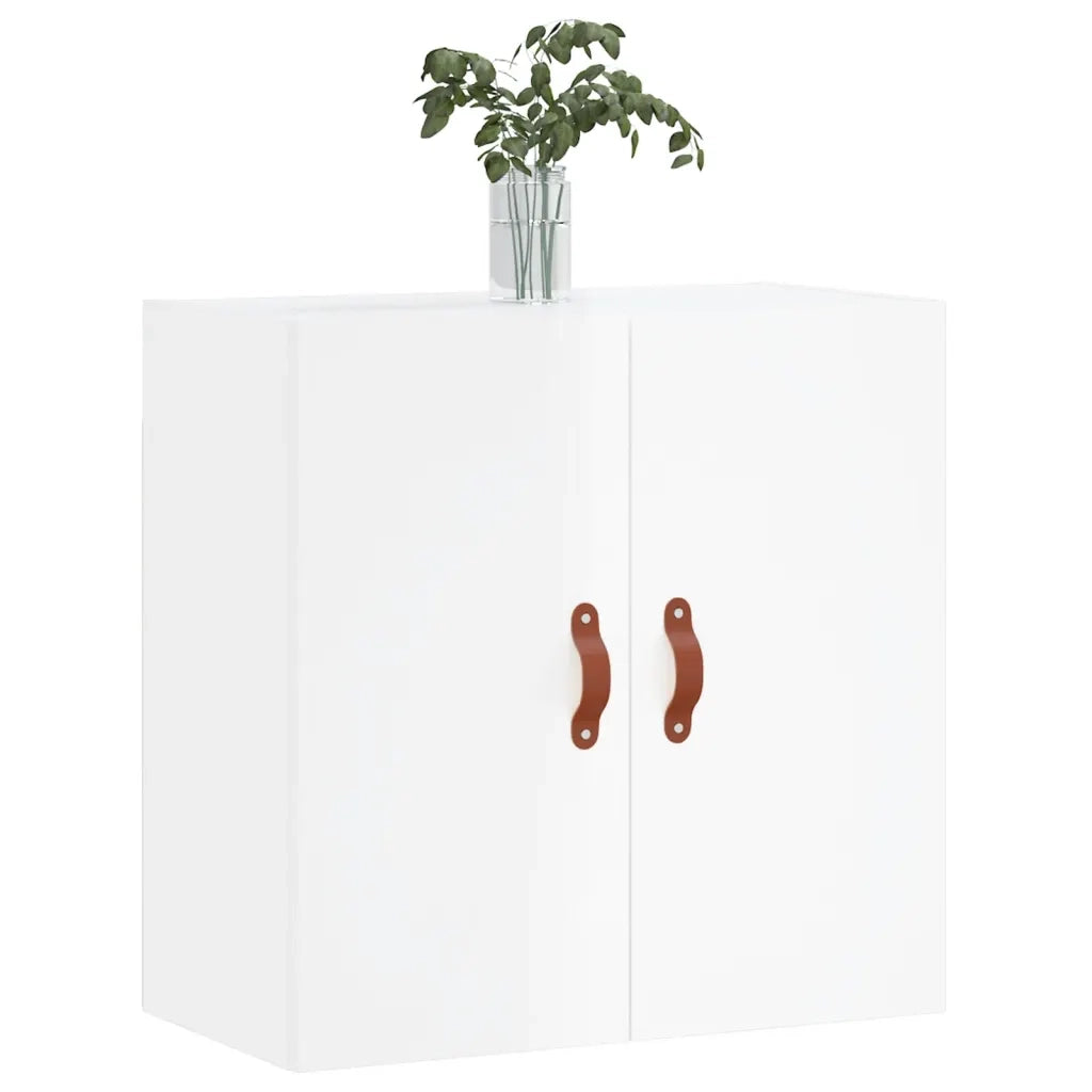 Armadietto a Muro Bianco Lucido 60x31x60 cm Legno Multistrato 829942