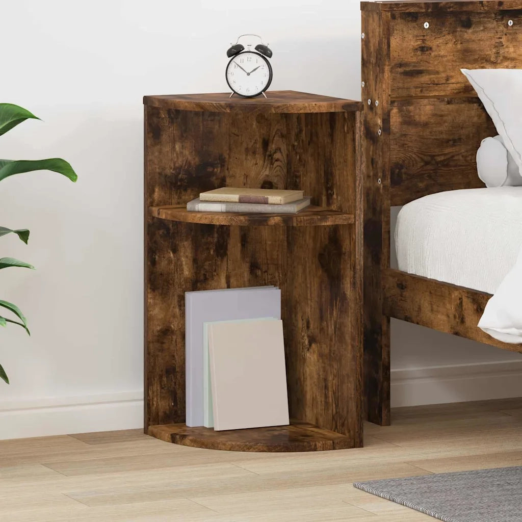 Tavolino | Tavolo laterale Rovere fum¨¦ 29,6 x 29,6 x 60 cm Legno multistrato