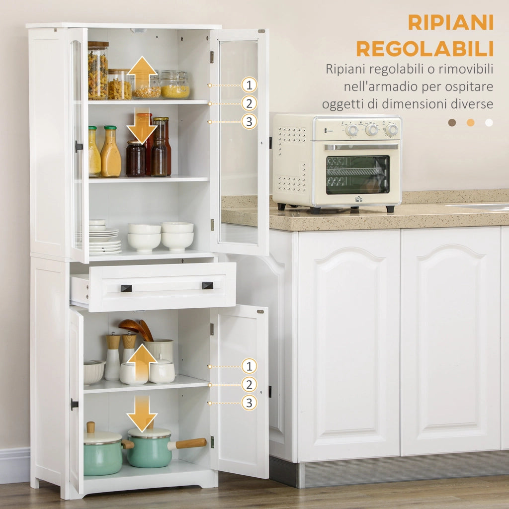 Credenza da Cucina ¨C zephmum ¨C Bianco 60x30x160cm