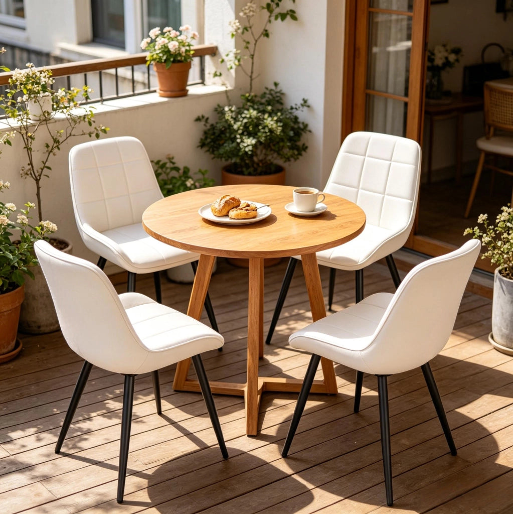 Sedie da pranzo 81,5 cm in velluto e metallo nero, set da 4