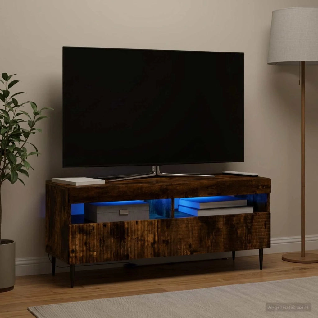 Mobile TV LED Rovere Fumo Legno ingegnerizzato 896990