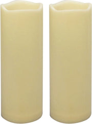 2 pezzi di candela LED acqua resistente senza fiamma timer 8 pollici - 1000 ore durata batteria/flickering batteria alimentata LED grande pilastro di candela per esterni lampioni decorativi per festival