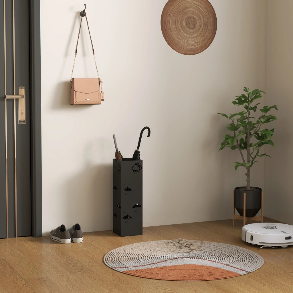 Portaombrelli ¨C Zephmum ¨C 4 Ganci, Metallico, Nero