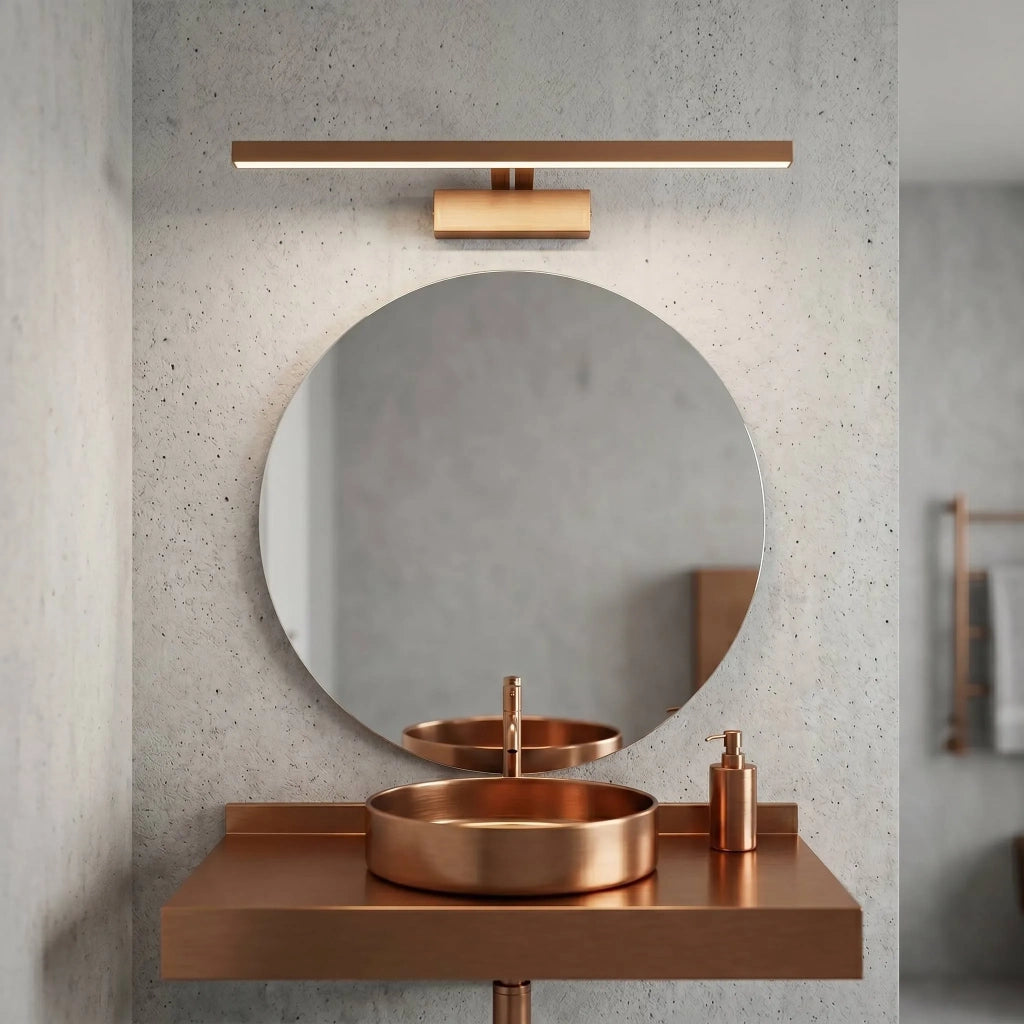 Applique Da Bagno Led Swe013-1w Swe014-1w 58cm Brush Copper