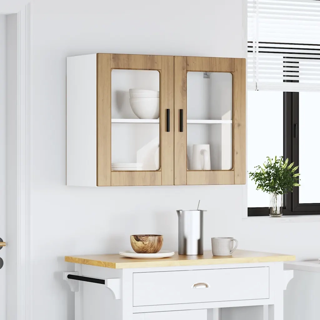 Pensile da Cucina con Porta in Vetro Porto Rovere Artigianale 854096