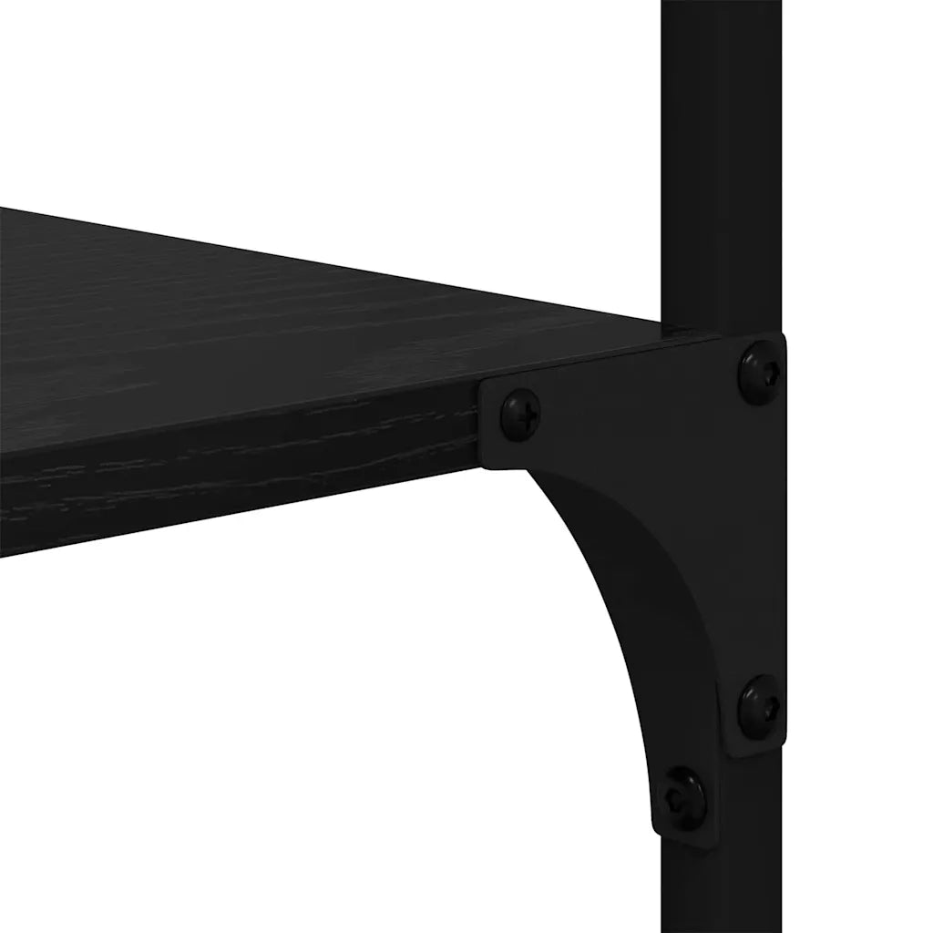 Libreria-Scaffale per Libri-Mobile di Stoccaggio Rovere Nero 99 x 35,5 x 176 cm Legno multistrato