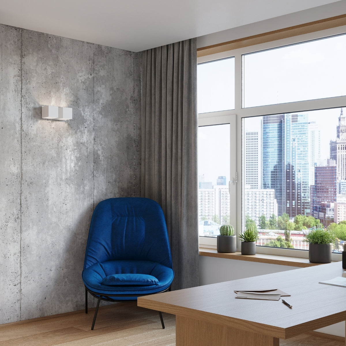 Lampada a parete QUAD 2 bianco