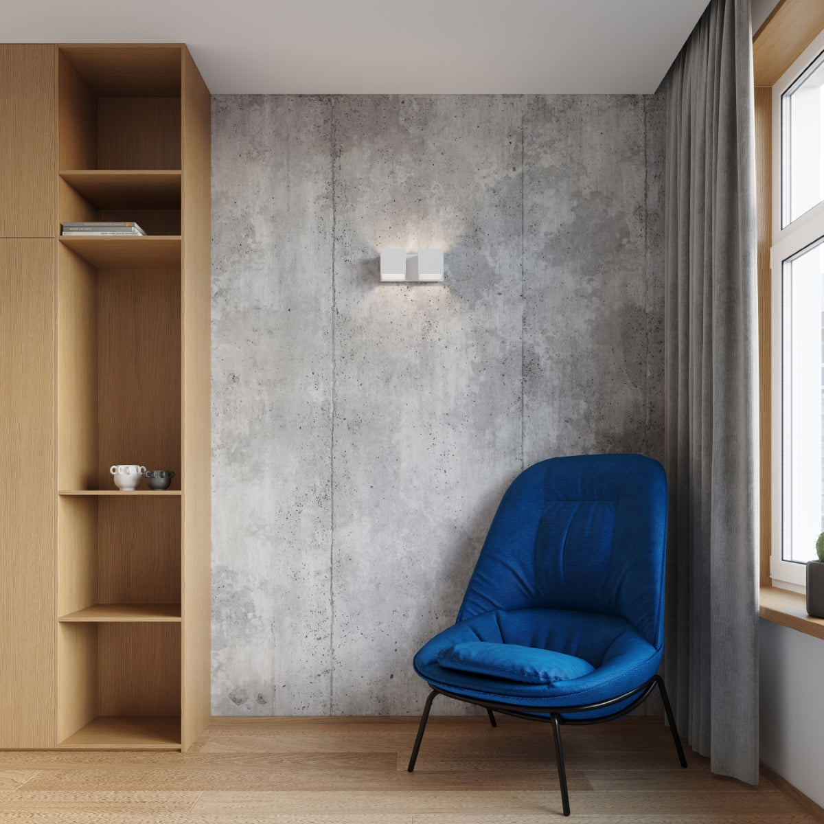 Lampada a parete QUAD 2 bianco