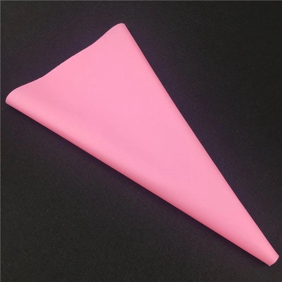 Spazzolino da decorare 4-in-1, grande, medio e piccolo, con sacchi di silicone riciclabili per la decorazione di cupcake, muffin, torte di nozze, biscotti, dessert, in rosso