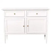 Credenza / Porta tv mod spillo Shabby chic bianco opaco con 2 ante