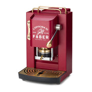 FABER PRO DELUXE ROSSO CILIEGIA - MACCHINA PER CAFFE'' - PRESSACIALDA IN OTTONE - ELETTROVALVOLA E TERMOSTATO 95 - TELAIO IN ACCIAIO