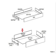R POSTERIORE CASSETTO 03430 X KIT CASSETTIERA 5C NOVA 77X40X107 BIANCA  1 PZ