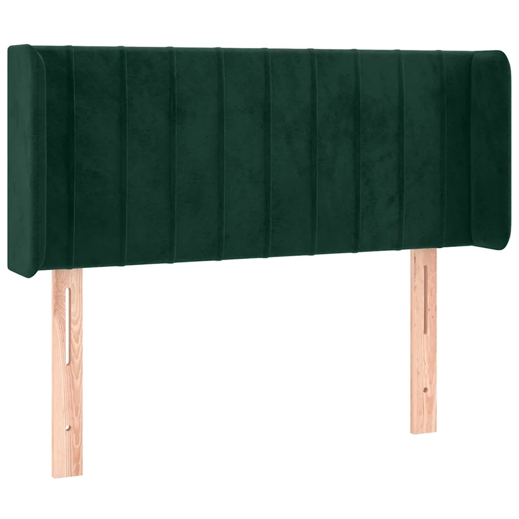 Testiera a LED Verde Scuro 103x16x78/88 cm in Velluto