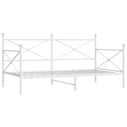 Letto singolo | Letto per adulti | Dormeuse senza Materasso Bianco 100x200 cm in Acciaio