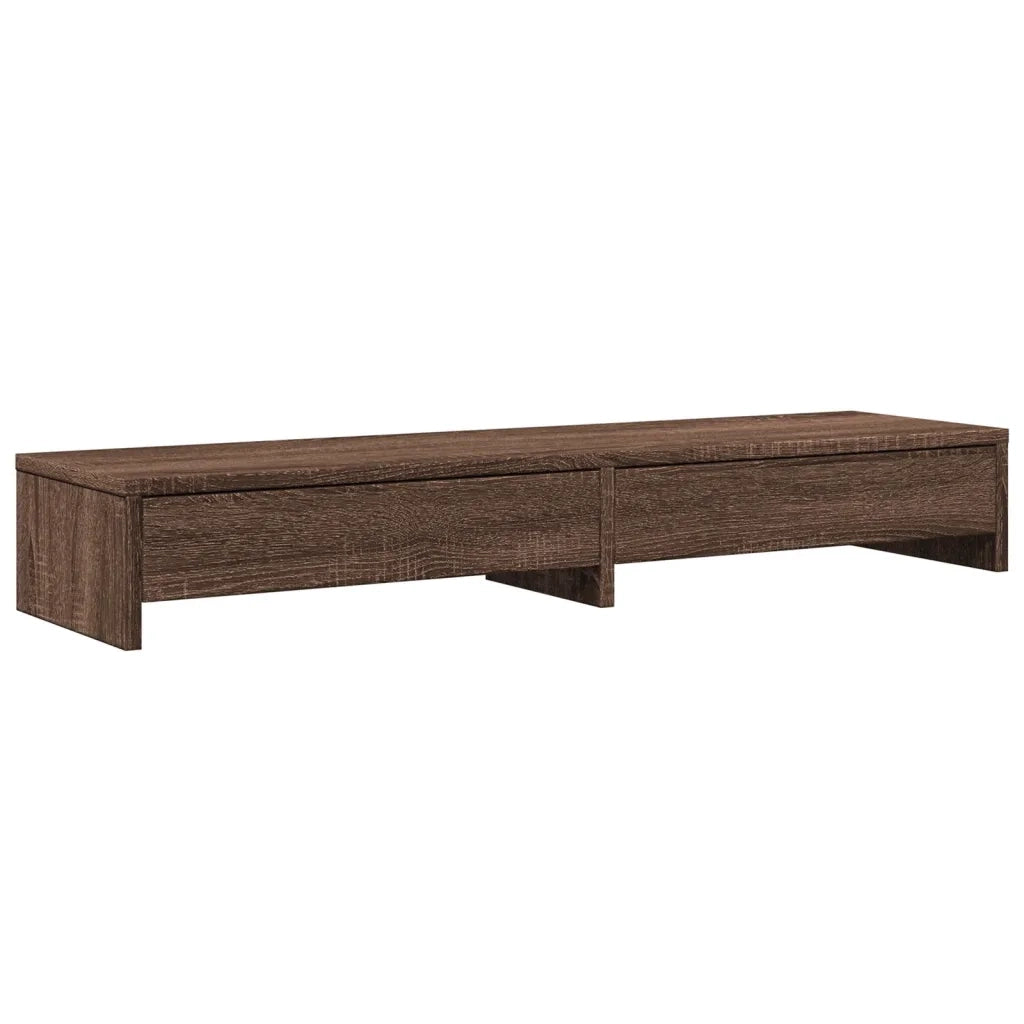 Supporto Monitor con Cassetti Marrone 100x27x15cm in Truciolato 854676