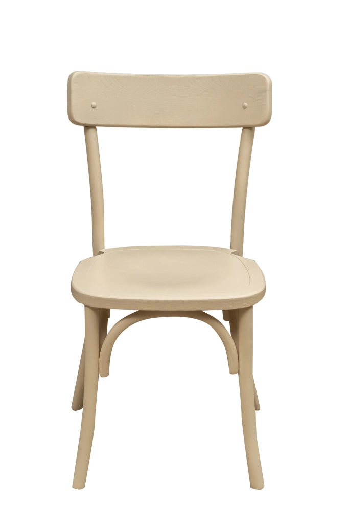 Biscottini Sedia Thonet in massello di frassino finitura Bianco L48xPR55xH88 cm larghezza