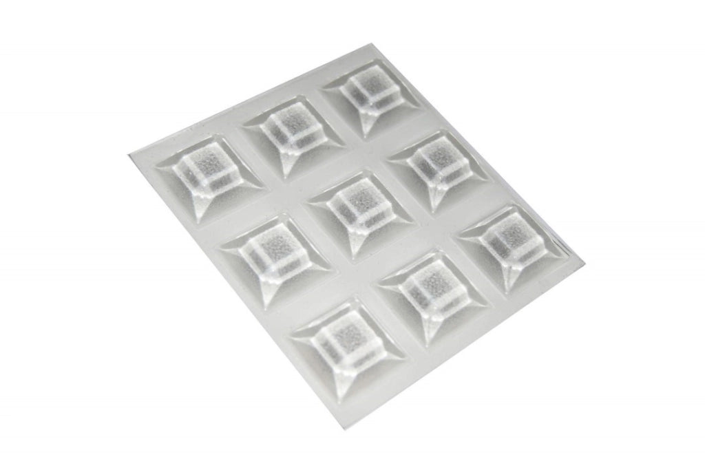 Paracolpi Adesivi Quadrati Trasparenti 20,5X20,5 Pezzi 9 - Masidef