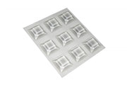 Paracolpi Adesivi Quadrati Trasparenti 20,5X20,5 Pezzi 9 - Masidef