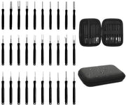 Set di strumenti per rimozione pin, strumenti per rimozione pin per terminali, strumento per rimozione pin per terminali, connettore di cavo per auto, set di strumenti per rimozione terminali con scatola per i maggiori connettori terminali (nero)