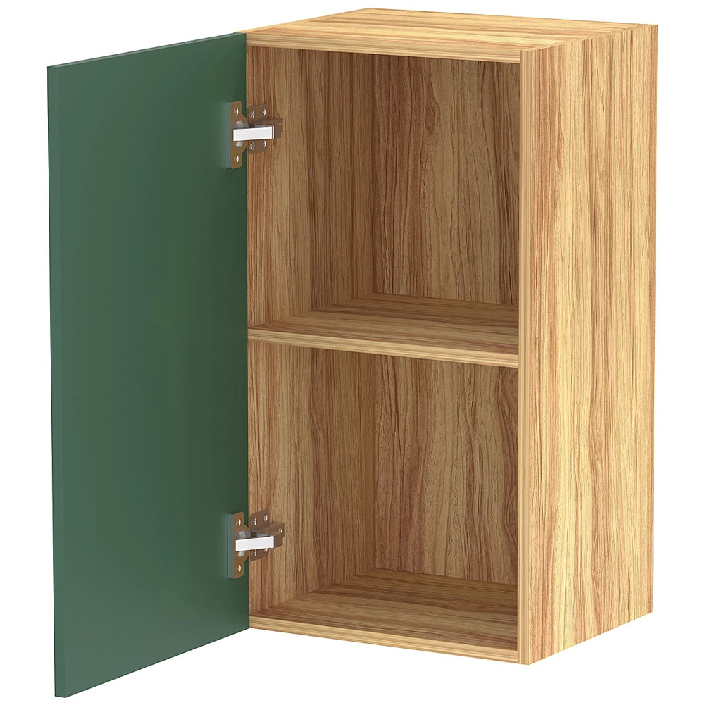 Pensile da Cucina Armadio Sospeso da Parete in Legno Design Minimal Colore Verde