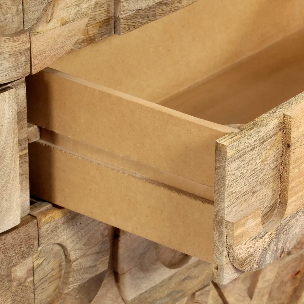 Mobile Alfabeto 6 Cassetti 120x35x79 cm in Legno Massello Mango 247712