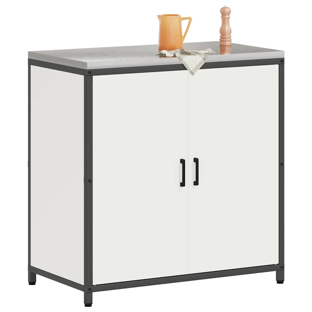 Stoccaggio in cucina con porta Bianco 60 x 50 x 92 cm Acciaio