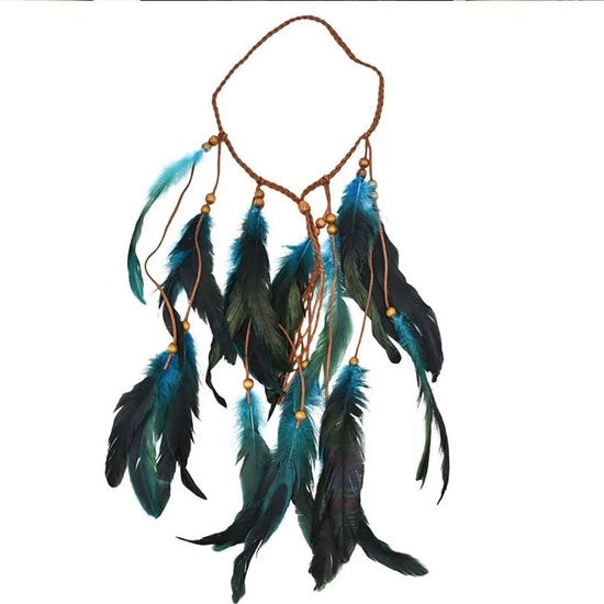 Tourello - Capello per capelli lunghi 35 cm - Fascia di capelli adattabile - Accessorio per capelli boho - Materiali naturali - Prodotto unico - Per donne e ragazze