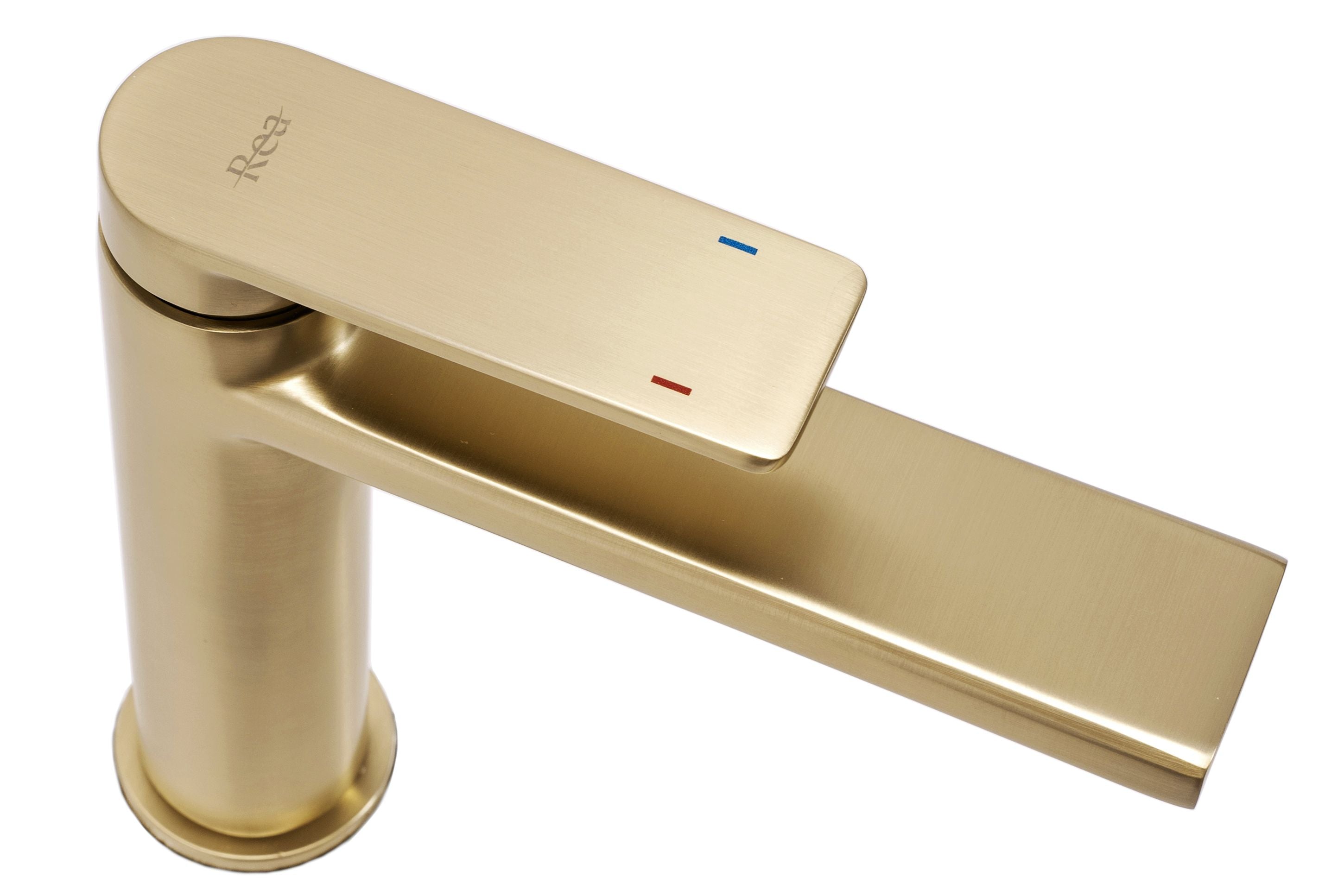 Rubinetto Da Lavabo Rea Verso Brush Gold Low