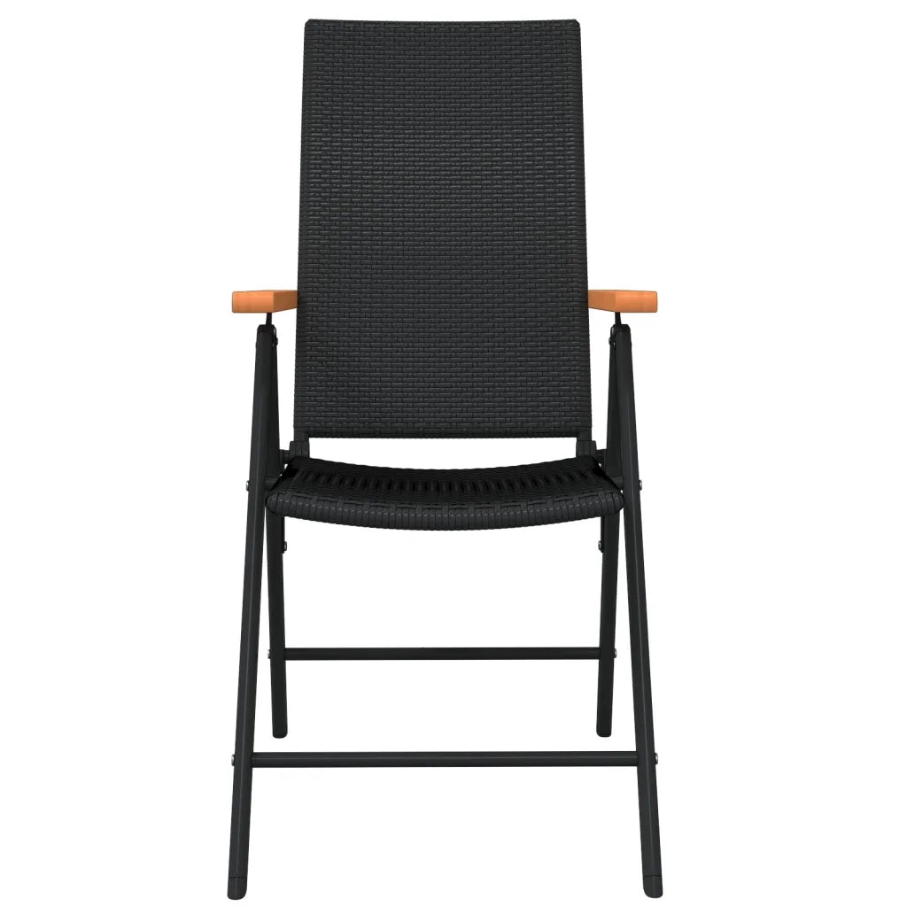 Set Mobili da Pranzo per Giardino 7 pz Nero cod mxl 41286