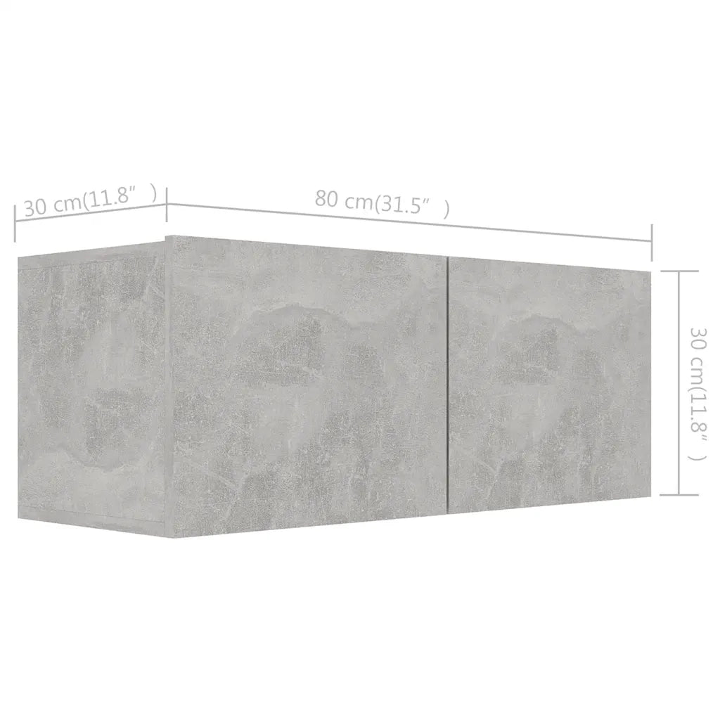 Set di Mobili Porta TV 6 pz Grigio Cemento in Legno Multistrato 3079148