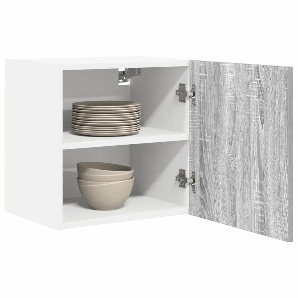 Armadio pensile Grigio Sonoma e Bianco 40 x 31 x 40 cm 884140