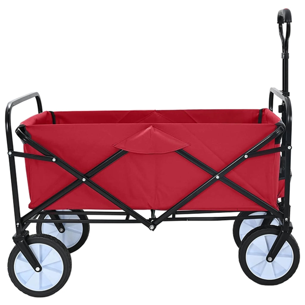 Carrello a Mano Pieghevole Rosso 94 x 53 x 99 cm Tessuto Oxford 42020661